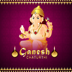 Indian festival of happy ganesh chaturthi celebration background