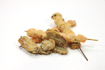 skewers of crustaceans and fish skewers of crustaceans and fish