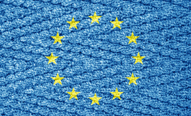 Flag on the knitted surface