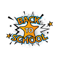 Back to school sticker design