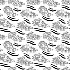 seamless repeating pattern with animal prints. vector illustration