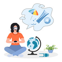 People Virtual Reality 3d Glasses VR Augmented