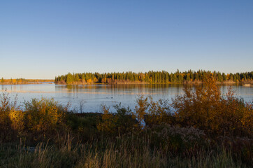Astotin Lake during an Autumn Evening