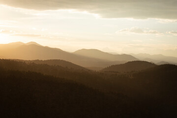Sunset in the mountains