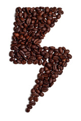 Coffee beans energy sign