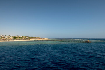 Fototapeta na wymiar The Red Sea holiday resort of Port Ghalib in Egypt