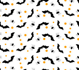 Halloween seamless pattern. Halloween festival wallpaper background. Vector.