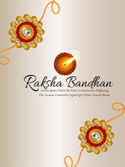 Raksha bandhan party flyer with creative rakhi