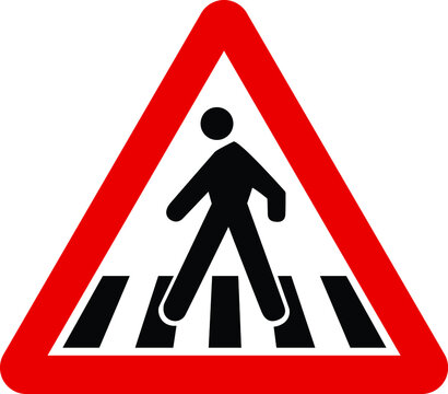 traffic sign pedestrian crossing