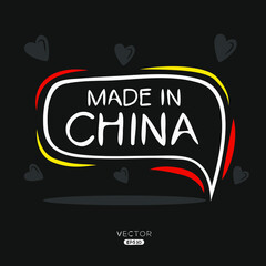Fototapeta premium Made in China, vector illustration.