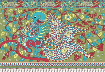 Peacock Pallu Design