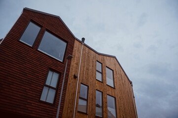Fototapeta na wymiar residential stavanger housing shingle facade 