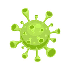 Bacteria icon, coronavirus, 2019-nCoV, Covid-2019. Isolated vector illustration