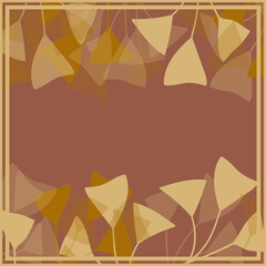 Print for kerchief, bandana, scarf, handkerchief, shawl, neck scarf. Squared pattern with ornament for fabric, textile, silk products. Paisley vector with abstract leaves. Floral folk tracery