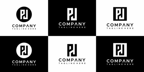 Letter PJ logo design