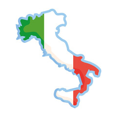 italy map silhouette