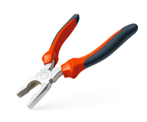 Pliers. Manual instrument. Isolated on white background. Eps10 vector illustration.