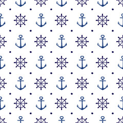 Hand Drawing Nautical Seamless Pattern for party, anniversary, birthday. Design for banner, poster, card, invitation and scrapbook 