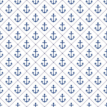 Hand Drawing Nautical Seamless Pattern for party, anniversary, birthday. Design for banner, poster, card, invitation and scrapbook 