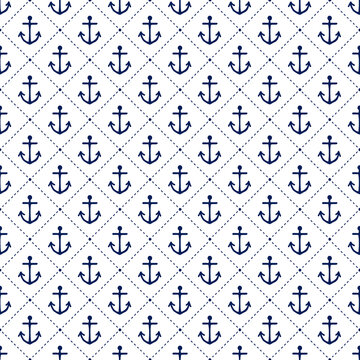 Hand Drawing Nautical Seamless Pattern for party, anniversary, birthday. Design for banner, poster, card, invitation and scrapbook 