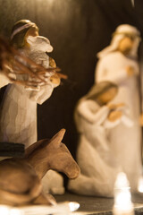 statue of virgin mary in the church