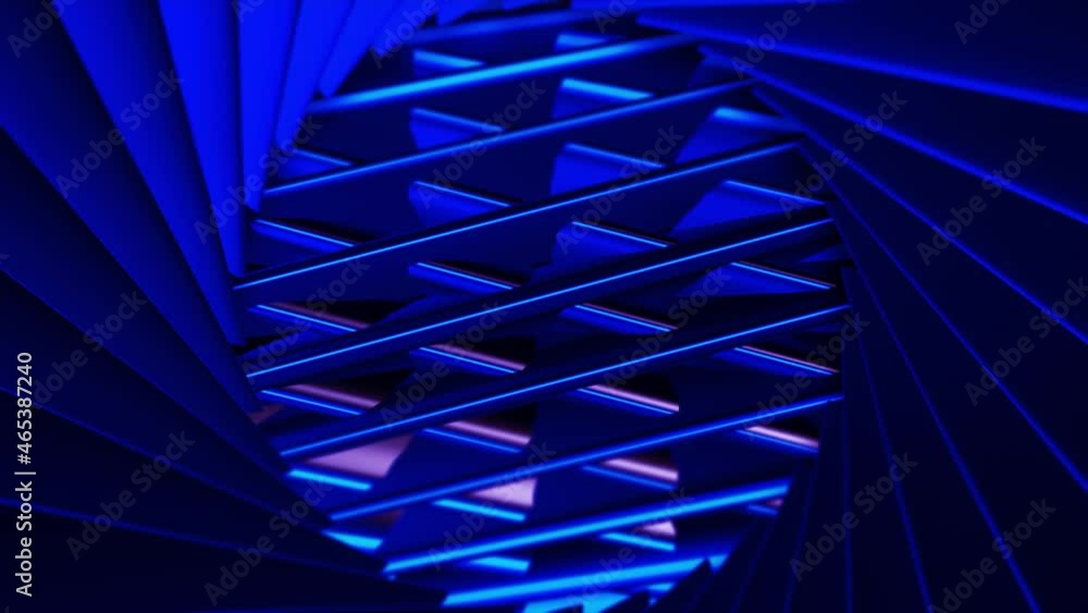 Poster pattern with rotating metal patterns. motion. animation inside mechanism of rotating meat grinder. r