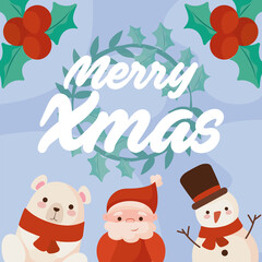 Fototapeta premium merry xmas illustration