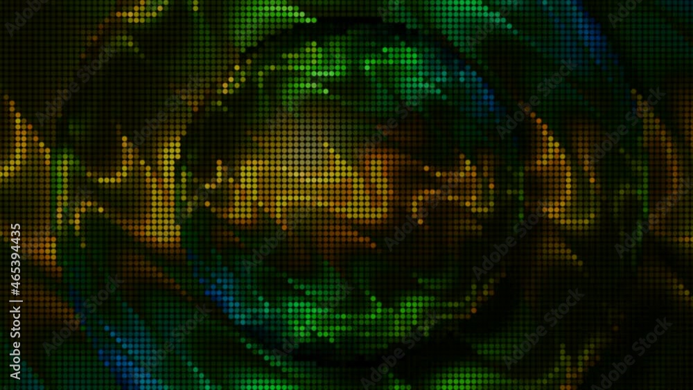 Poster colored circles with moving water highlights. motion. animation with beautiful underwater highlights