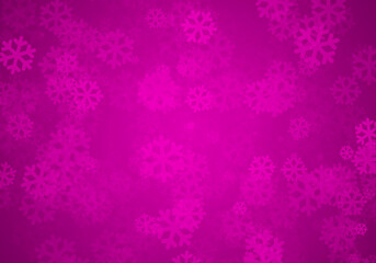 Naklejka na ściany i meble Fondo rosa con copos de nieve de navidad.
