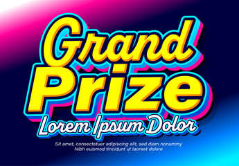 Grand Prize Vibrant Award Text Effect