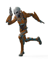 mega alien is running