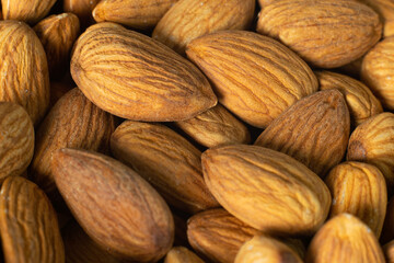 Fototapeta premium Macro photo of various almonds