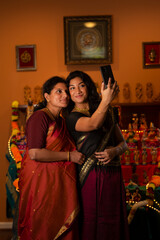 Mother-daughter taking a selfie 