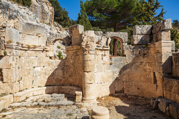 Alahan Monastery is a complex of fifth century buildings located in the mountains of Isauria in southern Asia Minor.Mut district of Mersin province,Turkey.
