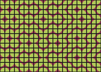 Abstract Geometric Pattern generative computational art illustration