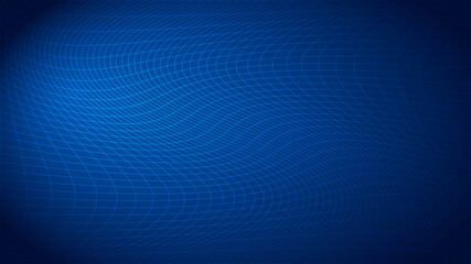 Perspective mesh background. Simple lines on a blue background. Vector illustration.