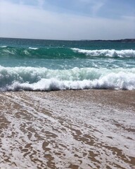Olas en la Costa de Lugo, Galicia