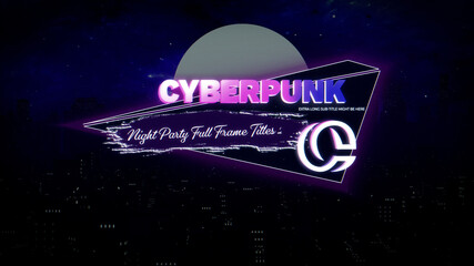 Cyberpunk Night Party Logo Opener 2
