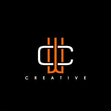 CW, WC Letter Initial Logo Design Template Vector Illustration