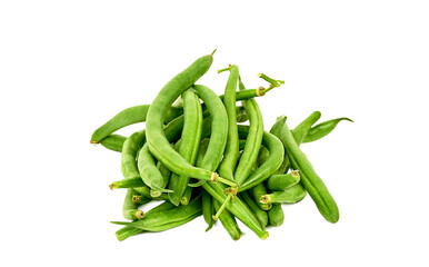 Green beans isolated on white