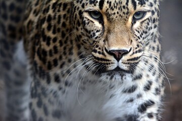 Obraz na płótnie Canvas Close-up Portrait Of Leopard