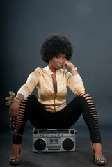 African American soul, jazz or blues vintage singer.   