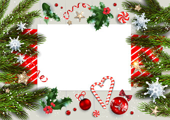 Fototapeta na wymiar Holiday card with place for text