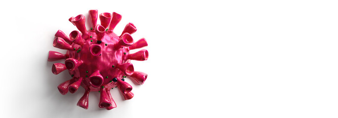 Detail of Corona Virus under the microscope. 3D illustration