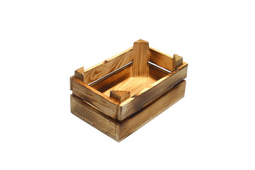 Old Wooden Crate and Pallet Wood Isolated on White Background, High Angle View.