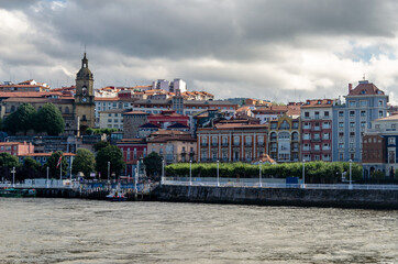 Obraz premium View of the town of Portugalete, Spain