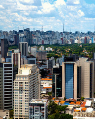 beautiful sao paulo city landscape in brazil on a sunny day