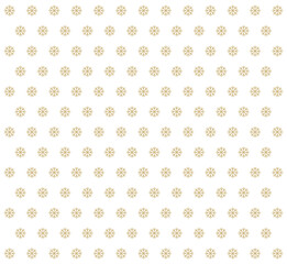 Christmas seamless pattern with gold snowflakes, design for Holidays decoration, wrapping paper, print, fabric or textile, Merry Christmas and Happy New Year, vector illustration