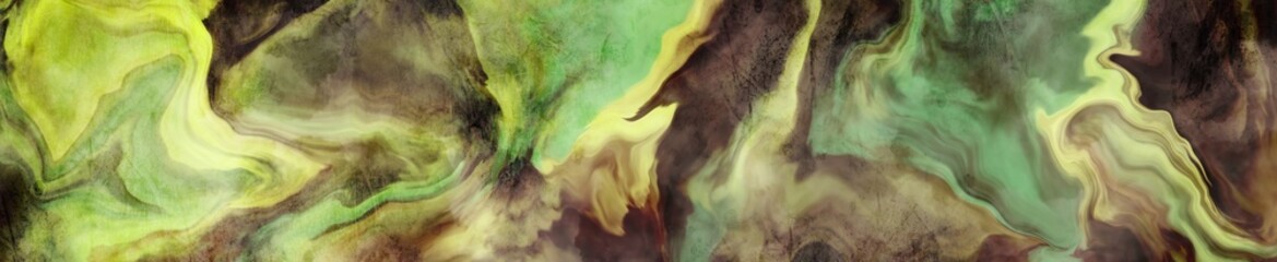 Abstract background painting art with brown and green marble texture paint brush for halloween poster, banner, website, card background