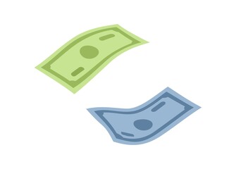 Money sheet. Simple flat illustration